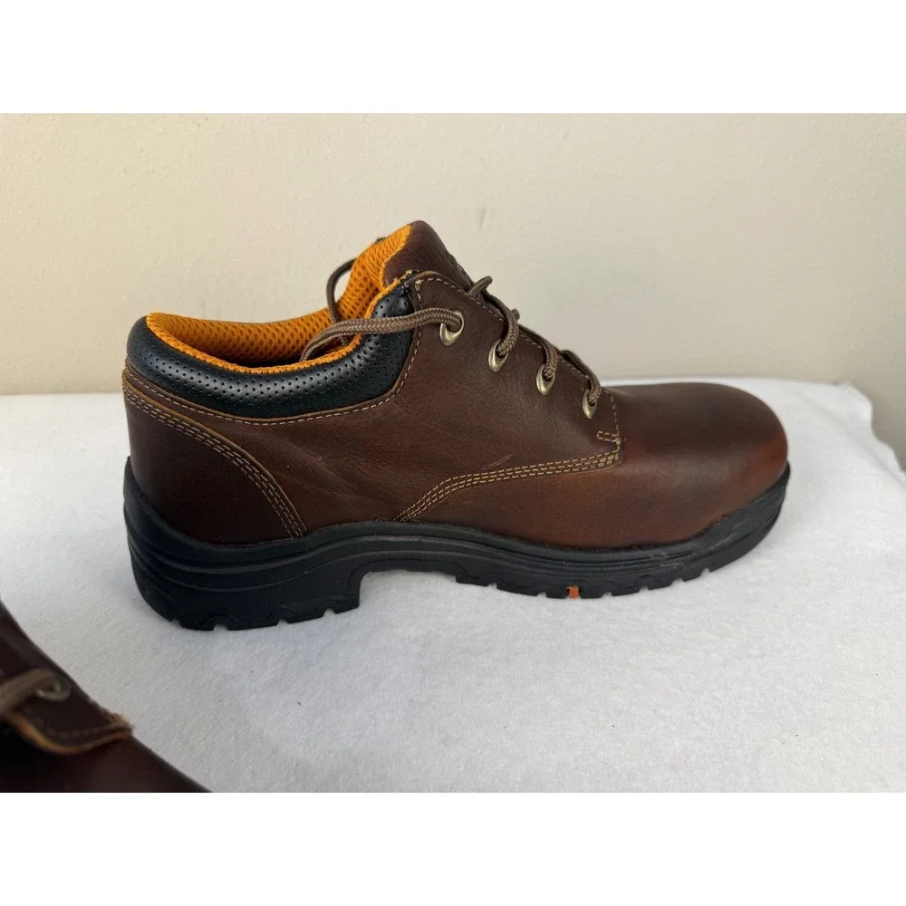 Timberland PRO TiTAN Oxford 11.5 M Brown Alloy Safety Toe NIB Holiday Rea